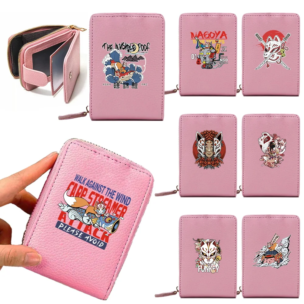 

Multi Slot Slim Card Case Wallets for Women Designer Purses Solid Cute Small Wallet PU Clutch Purse Mask Series Coin Pocket