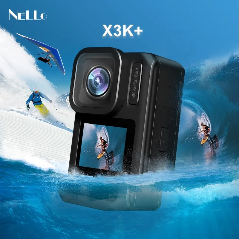 

Ambarella Chipset GPS Sports Camera Waterproof Diving 8K Action Camera for Vlog Biking Surfing Swimming like Gopro 10