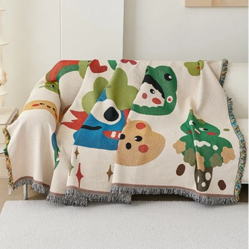 Одеяло для дивана с героями мультфильмов декор детской комнаты милые одеяла
