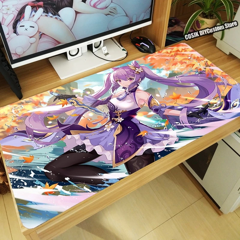 

Новый Коврик для мыши для аниме-игр, большой коврик для мыши с клавиатурой, Настольный коврик для мыши, игровой коврик для ноутбука, милые иг...