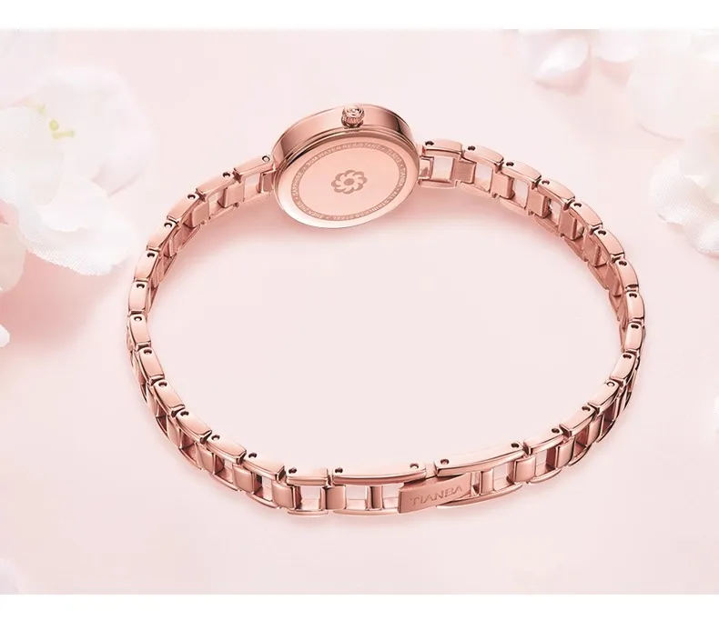 Часы TIANBA Eco-Drive женские компактные водонепроницаемые простые дамские наручные