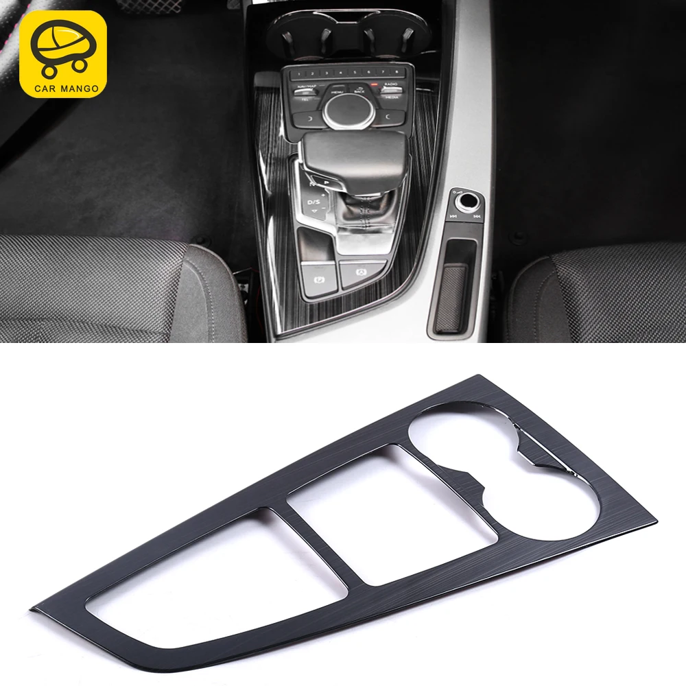 

CarManGo Car Accessories Gear Panel Cup Holder Trim Sticker Cover Frame Interior Decoration for Audi A4 A5 S4 S5 B9 2017-2021