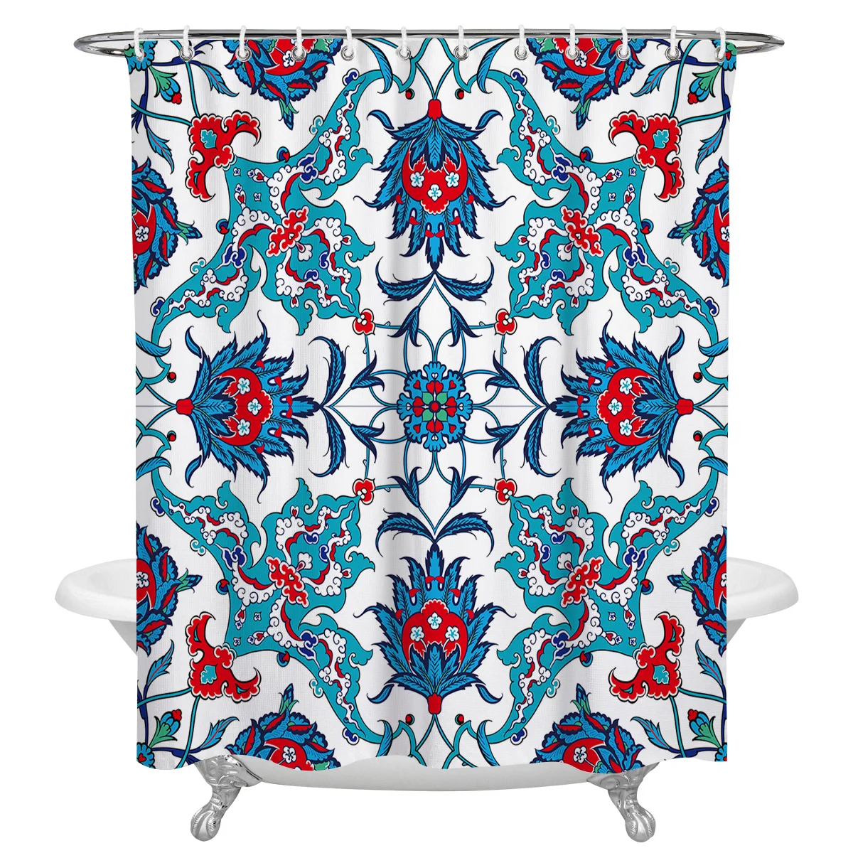 

European Art Pattern Shower Curtains Waterproof Fabric Polyester Shower Curtain Bath Curtain for Bathroom Decor