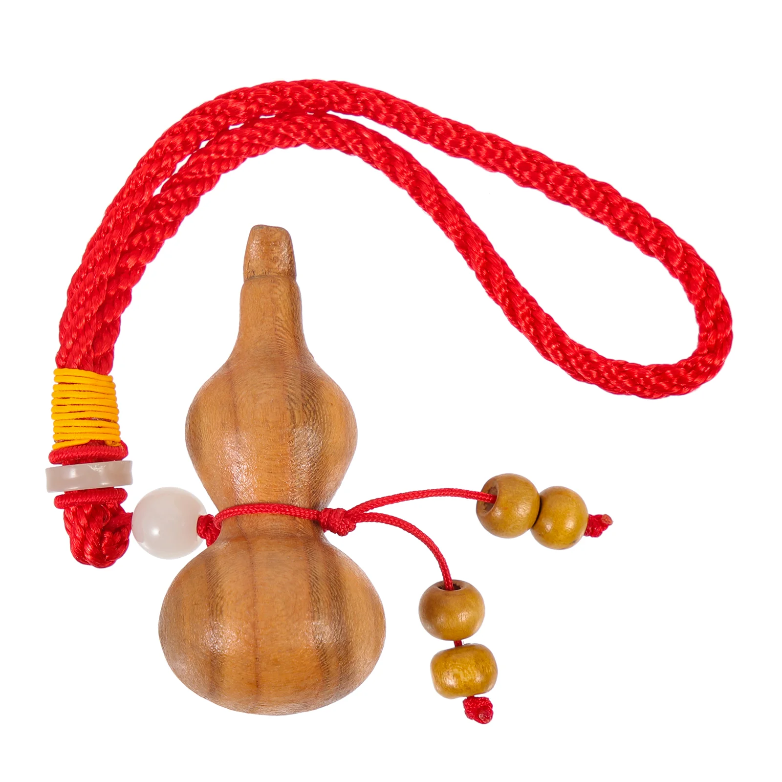 

Gourdkeychain Chinese Pendant Wu Car Lou Statuelucky Hanging Ornament Charm Lu Natural Mirror Fortune Charms Decoration