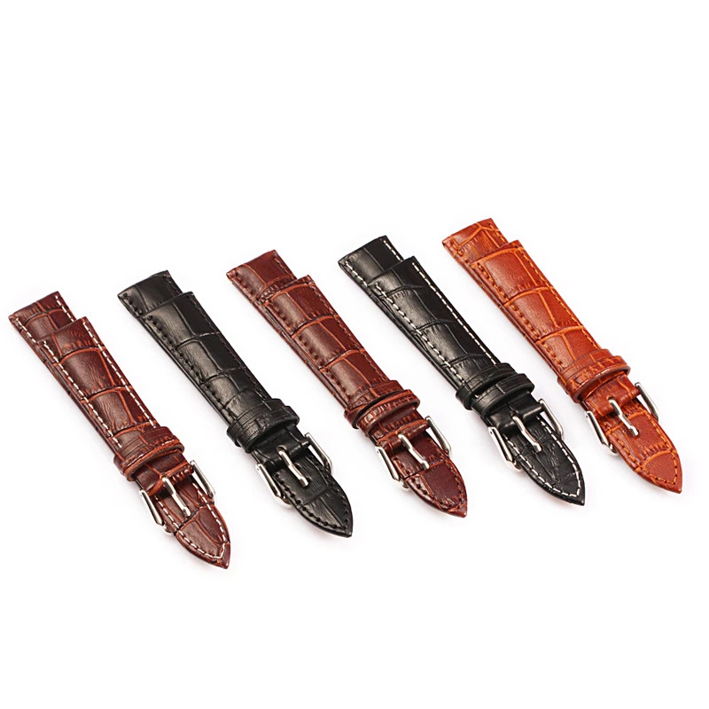UTHAI Z08 Watch Band Genuine Leather Straps 10-24mm Watch Accessories High Quality Brown Colors Watchbands