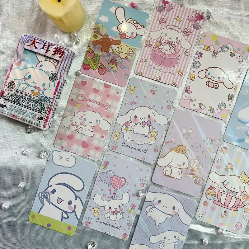 24 шт./набор милые маленькие визитные карточки Sanrio золотистые серебристые