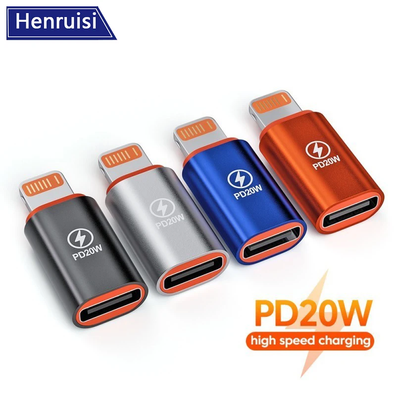 

PD 20W Type C to Lightning OTG Fast Charging Adapter For IPhone 14 13 12 11 USB C Female To Lighting Male Converter Adapter