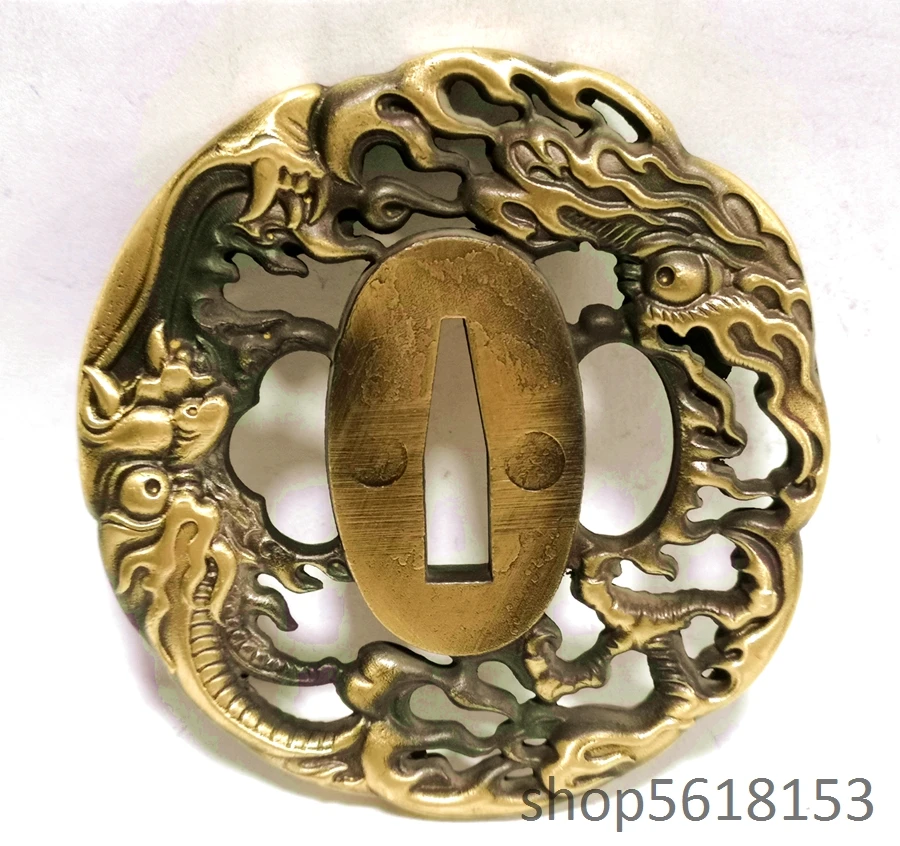 Медный латунный дракон tsuba fuchi Menuki для японского меча катана wakizashi танто