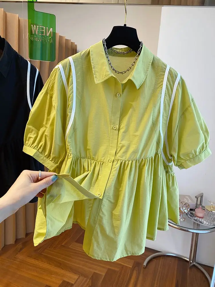 

Женская рубашка с коротким рукавом SuperAen, летняя Свободная рубашка в Корейском стиле, новый дизайн