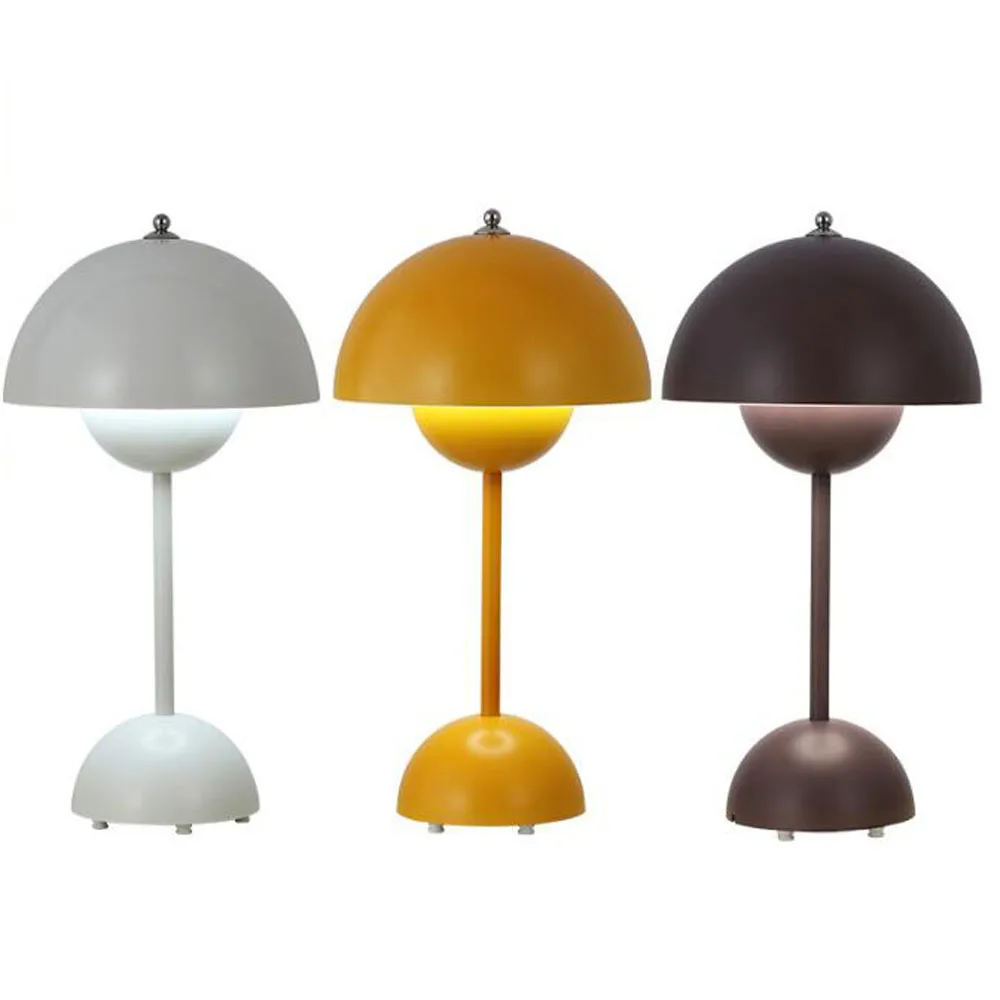 

Nordic Flower Bud Led Table Lamp Night Light Mushroom Table Lamps Bedside Wedding Room Desk Simple Decoration Bedroom Modern