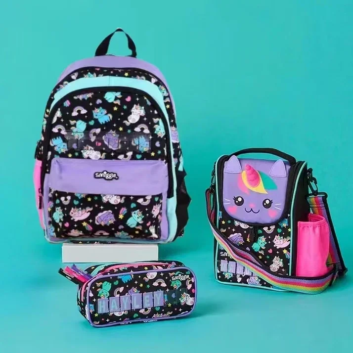 

3Pcs/set Cute Black Pink Cat Backpack Lightweight Load-reducing Kindergarten Backpack Hot-selling Children's Schoolbag Girl