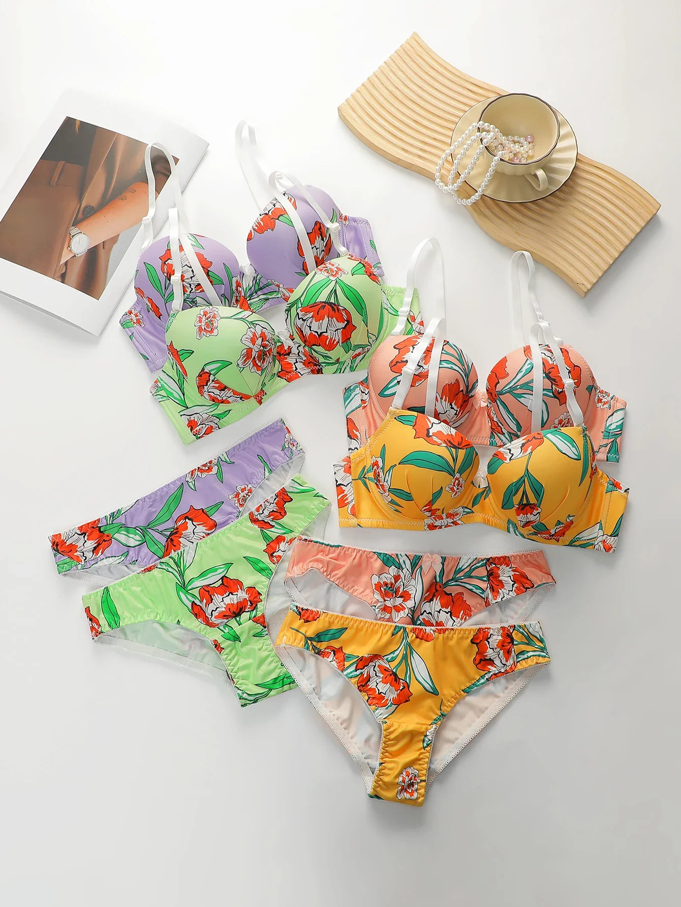 Лидер продаж высококачественный многоцветный комплект нижнего белья из 2