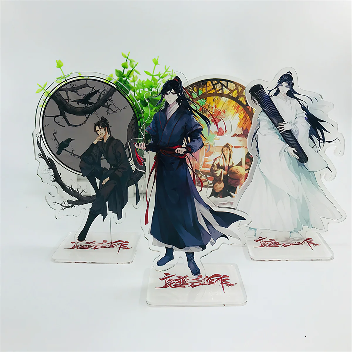 

Anime Mo Dao Zu Shi Transparent Figure Wei Wuxian Lan Zhan Two-sided 16cm Acrylic Stand Props Desktop Decoration Keychains