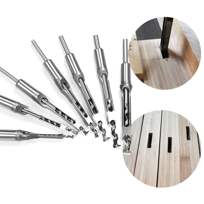 

Набор инструментов для деревообработки, набор резцов для резки квадратного шнека, расширенная пила с квадратным отверстием 6,0 мм ~ 16 мм