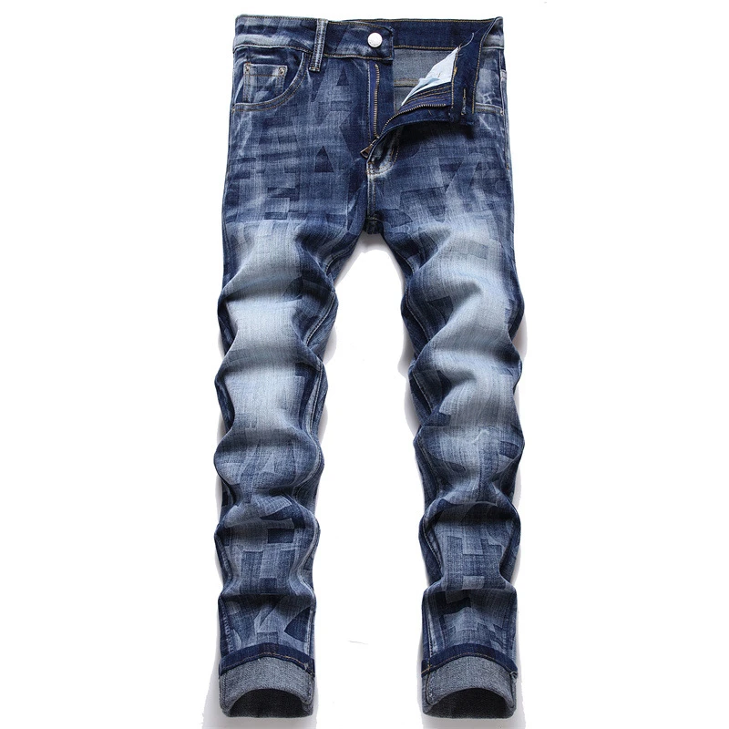

Cargo Pants Men 2022 Autumn New Vintage Men Denim Jeans Slim Denim Trousers Punk Mid Waist Pants Men's Stretch Jeans