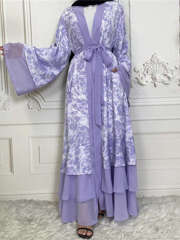 Open Kaftan Dubai Abaya Turkey Kimono Cardigan Islam Clothing Muslim Hijab Dress Abayas for Women Jilbab Caftan Djellaba Femme