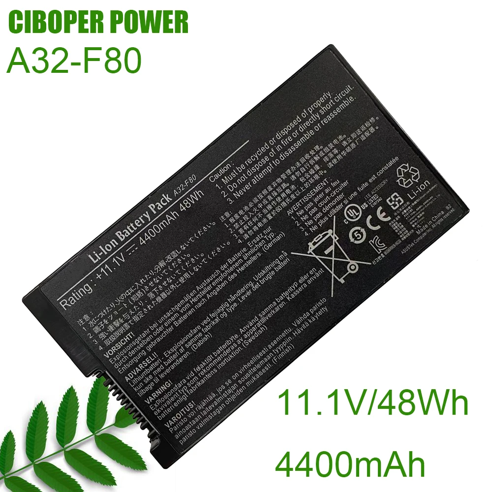Оригинальная Аккумуляторная батарея для ноутбука CP, 11,1 В, 48 Вт/ч, 4400 мА/ч, для Φ F8, F80, F80H, F80L, F81, F83, F50, N80, N81, X61, X82, X83, X80