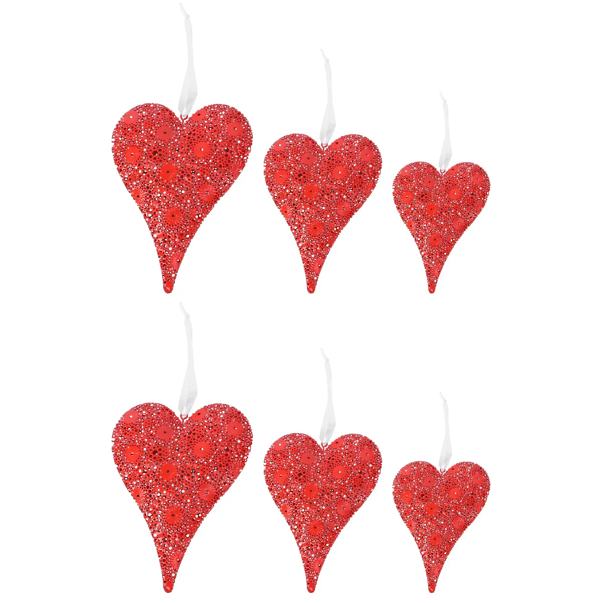 

Heart Hanging Garland Ornaments Wedding Bunting Hollow Baubles Engagement Wall Glitter Tree Decorations Banner Out Valentine
