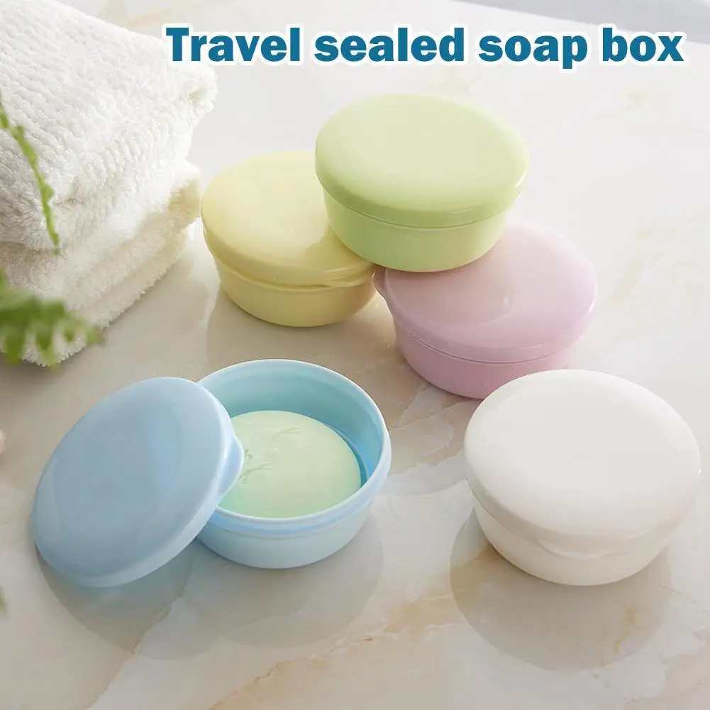 

Waterproof Soap Box Portable Soap Dish With Lid Easy Carry Bathroom Home Accessories Travel To Storage Sealed Bathroom Box T7i0
