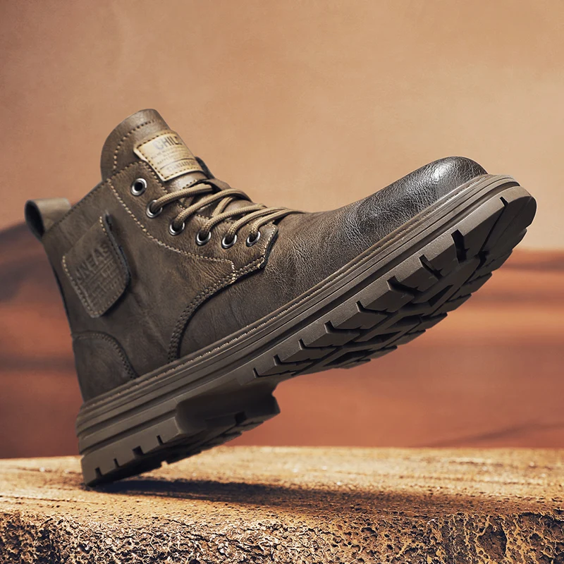 

2022 New Working Boots Men Brand Fashion Military Boots For Mens Comfortable Casual Man Footwear Top Quality Cowboy Boots Mens