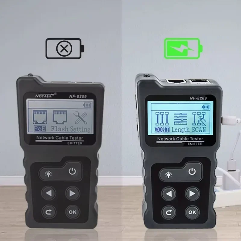 NF-8209 Приемник Хост Интернет-кабельный тестер с ЖК-дисплеем Кабельный трекер RJ45