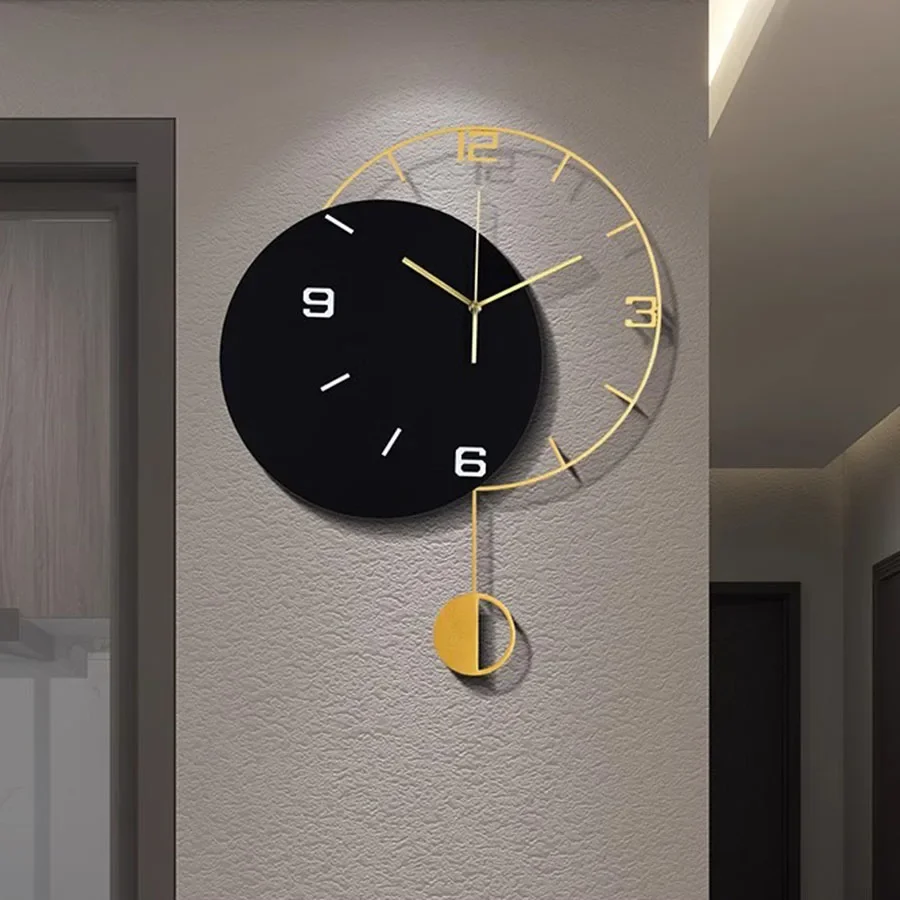 Настенные часы для гостиной украшение ручной подарок круглые дома золотые