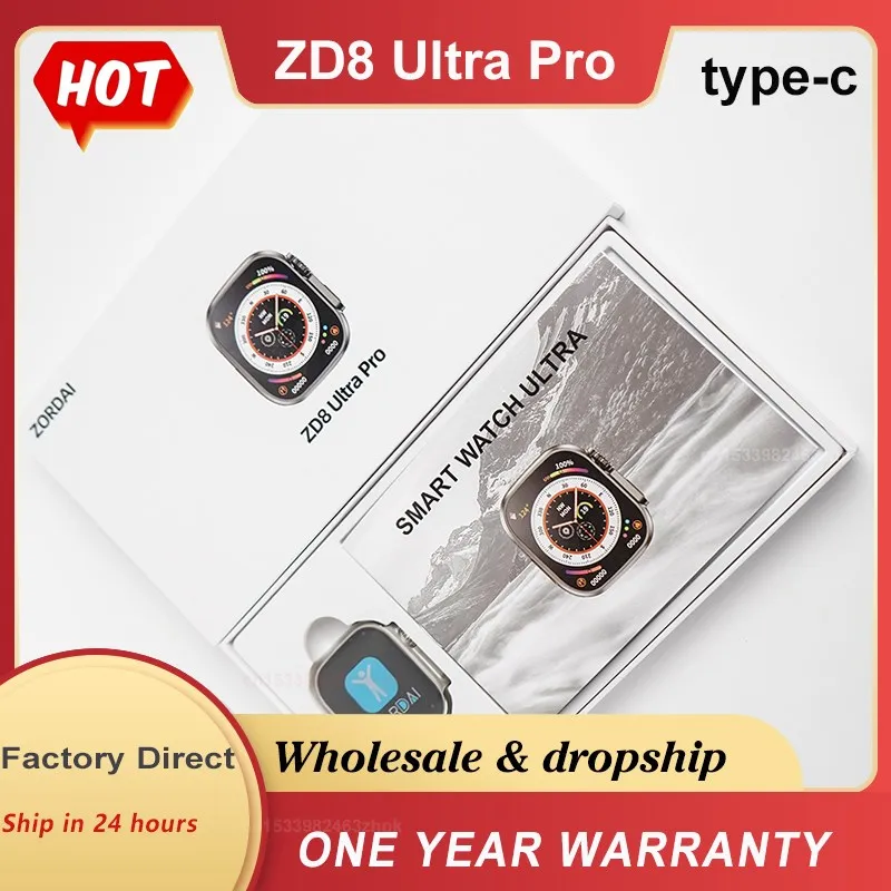 

Смарт-часы ZD8 Ultra Pro мужские, 2,2 дюйма, с компасом