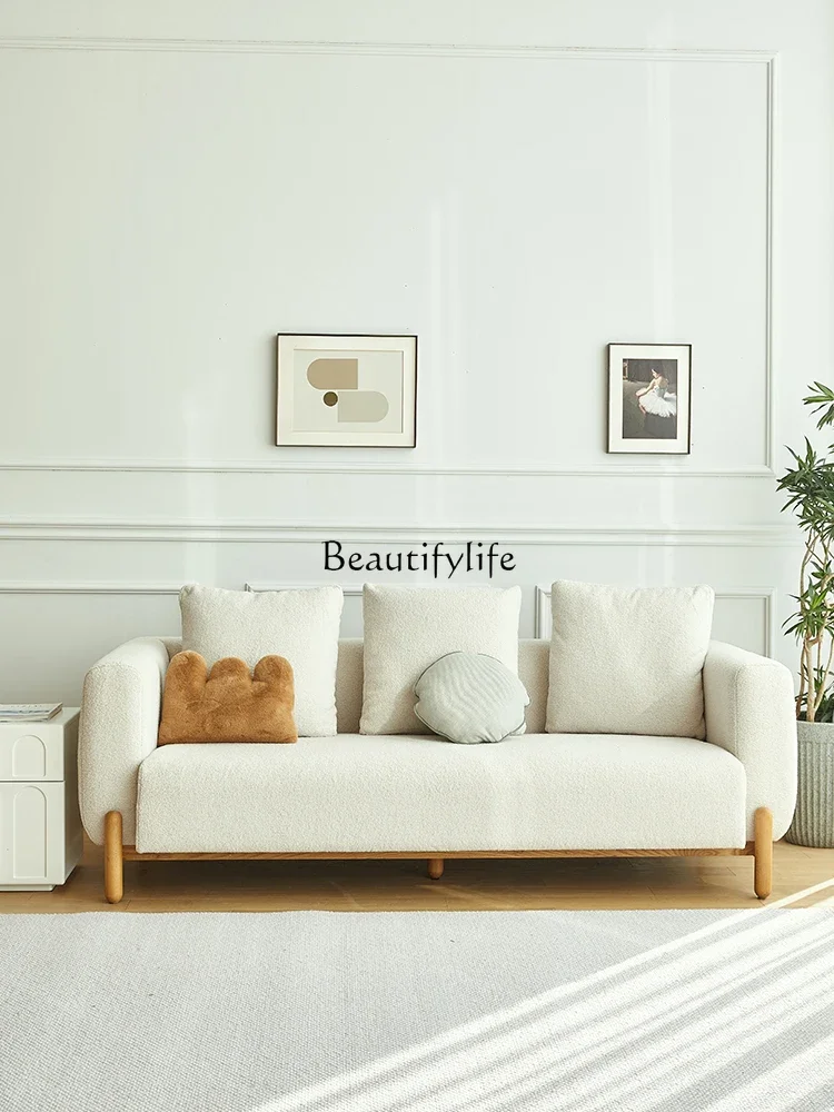 Деревянный тканевый диван