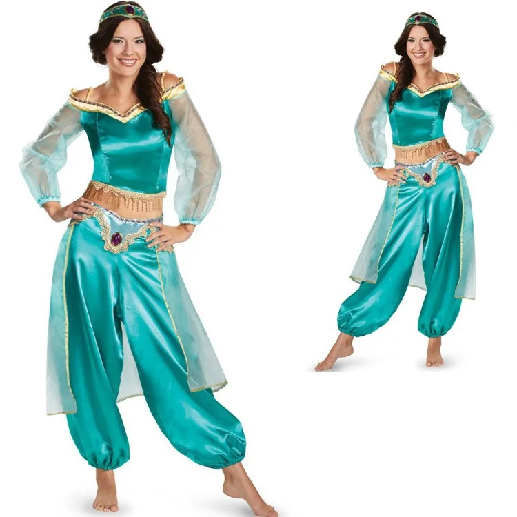 

Women Aladdin and The Magic Lamp Cosplay Costume Princess Jasmine Dress Up Party Adult Carnival Fancy Halloween Costume