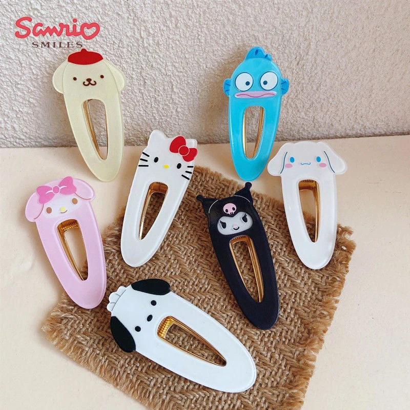 

Kawaii Sanrio Barrette Hello Kittys My Melody Kuromi Cinnamoroll Anime Cute Duckbill Clip Hair Accessories Headwear Gifts Girls