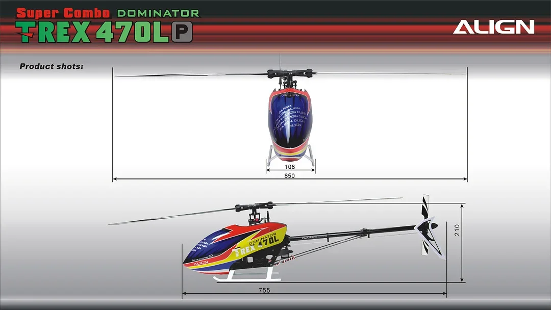 3D вертолет на радиоуправлении выровняющий 470 T-REX 470LP RH47E02XW 6CH PNP подходит для