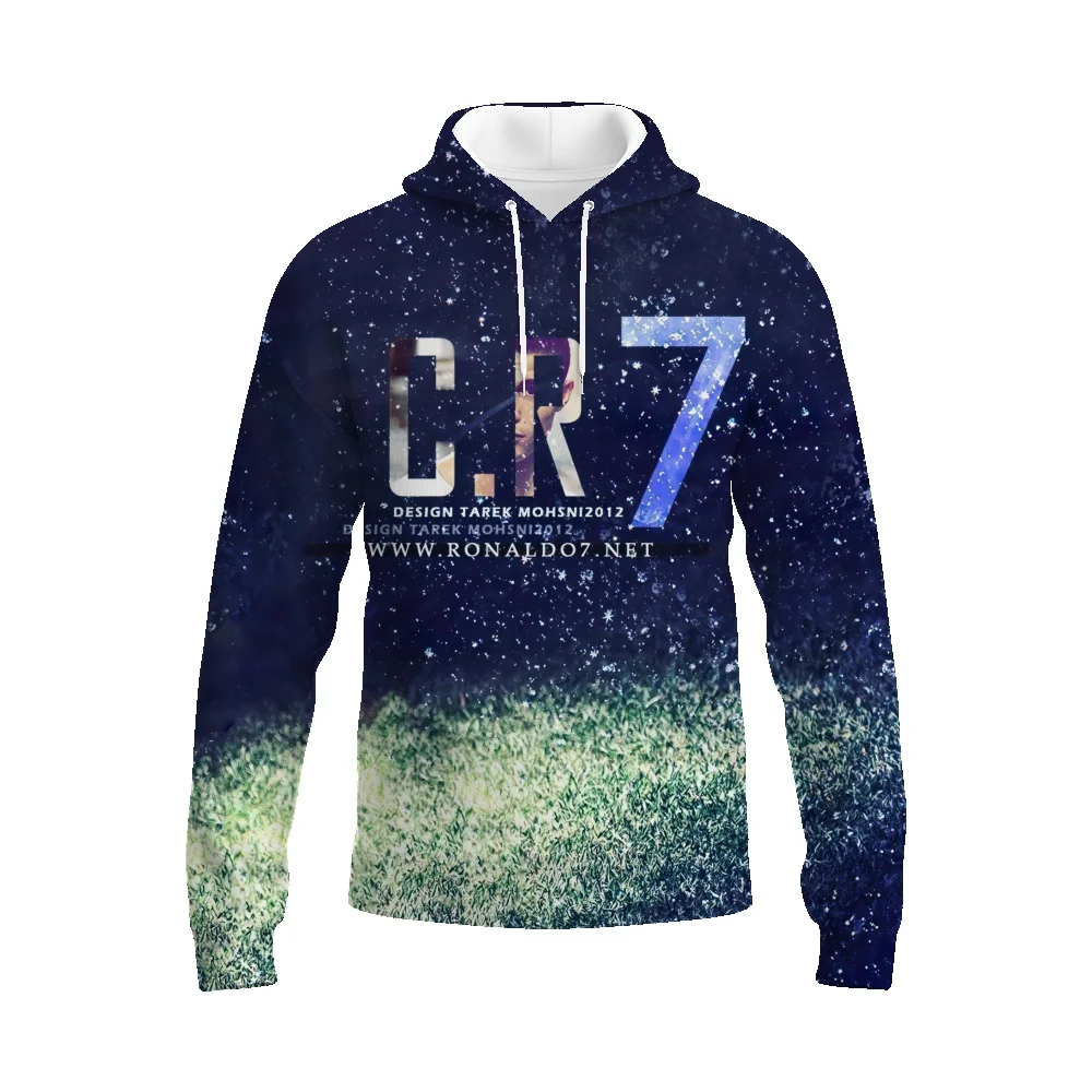 

Cristiano Ronaldo dos Santos Aveiro LOVESCENARIO Loose hand-painted sports star print hoodie long-sleeved couple hoodie