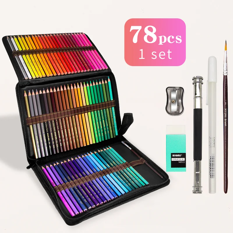 36/48/72 Colored Pencils Professional Watercolor Pencil Drawing Sketch Colour Pencil Painting For School Student Art Supplies