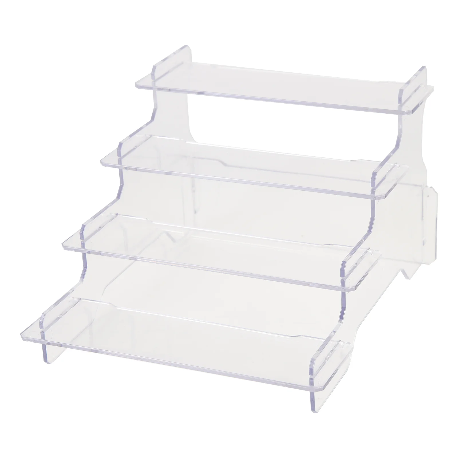 

Shoebox Nail Polish Holder 4-tier Display Stand Dessert Plastic Riser Shelf The Pet Clear Action Figure Practical Rack
