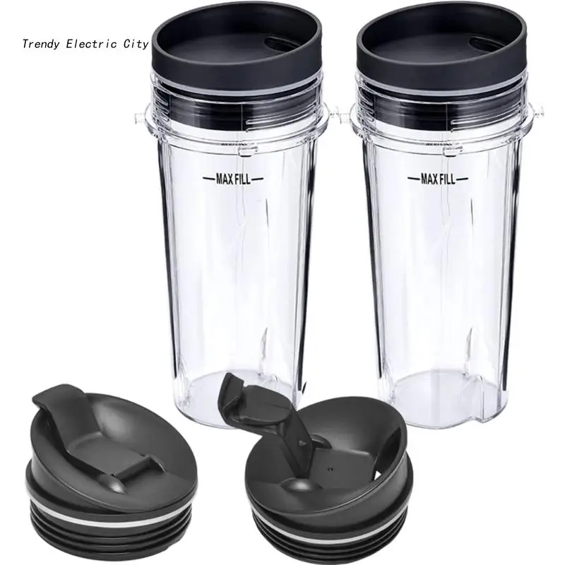 R9CD 16oz Blender Cup Ninja-Single Serve Cup with Lid and Se