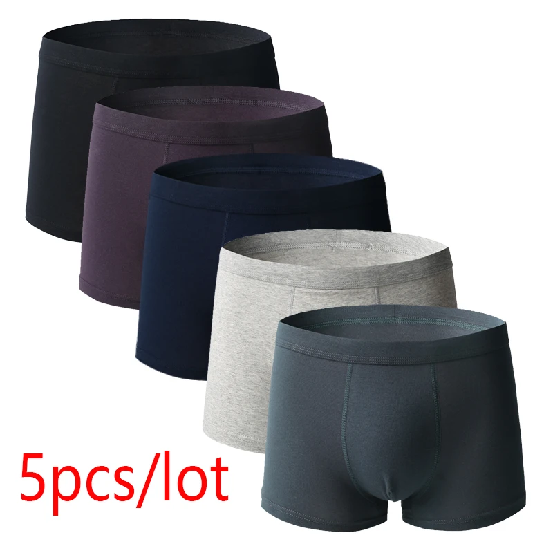 2022 New 5pcs/lot CottonBoxershorts Men Underpants Boxer Shorts Men Panties Solid Color Breathable Boxer Homme Comfort New