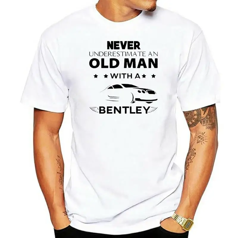 

Camiseta de Bentley para hombre, camisa de gift para coche, padre, papá, papá, nunca subestime al viejo hombre, s-xxl, de verano