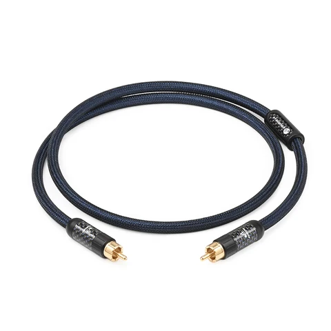 Серебристый коаксиальный цифровой аудиокабель RCA