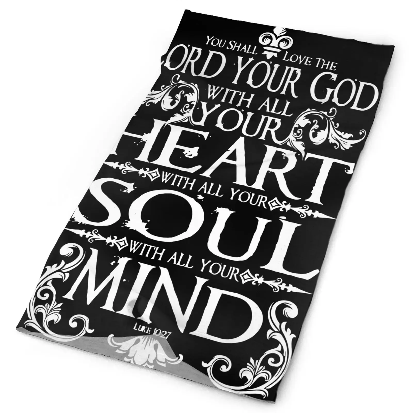 

Love The Lord Your God Jesus Men's Bandana Mask Scarf For Men Fashion Kaffiyeh Balaclava Hat Tourism Scarf Winter Fishing Mask
