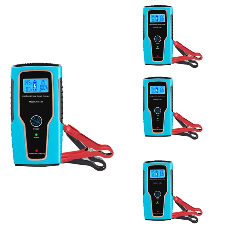 

100AH 12V 6A Car Battery Charger Pulse Repair 100V-250V Automatic Charger For Car Motorcycle Lead Acid