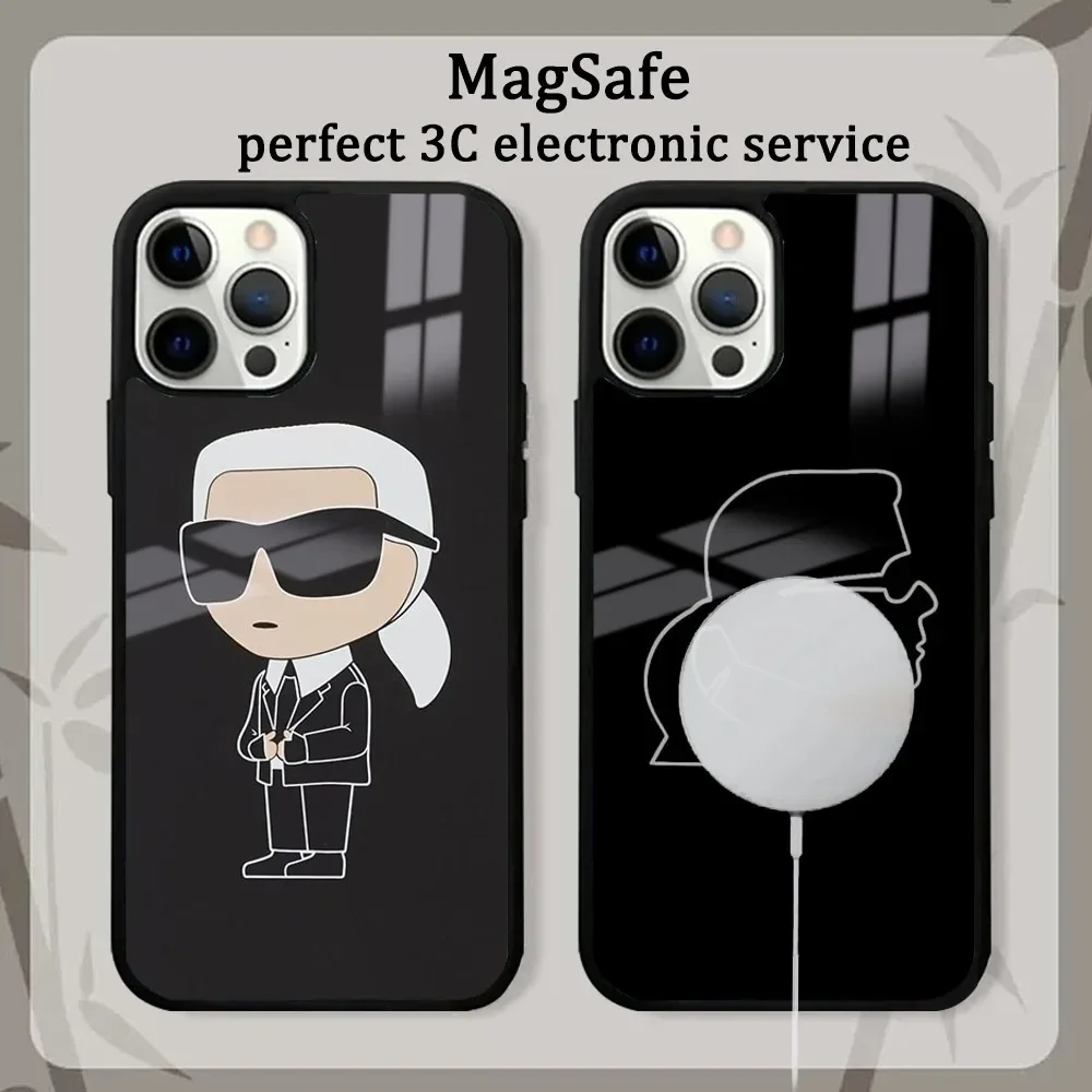 K-Karl-L L-Lagerfelds-S чехол для телефона IPhone 16 15 14 13 12 11 Pro Max Plus Mini Magsafe Mirror беспроводной
