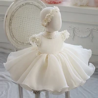 baby girl dress lace beading appliques baptism dress for girls 1st year birthday party wedding christening baby infant clothing