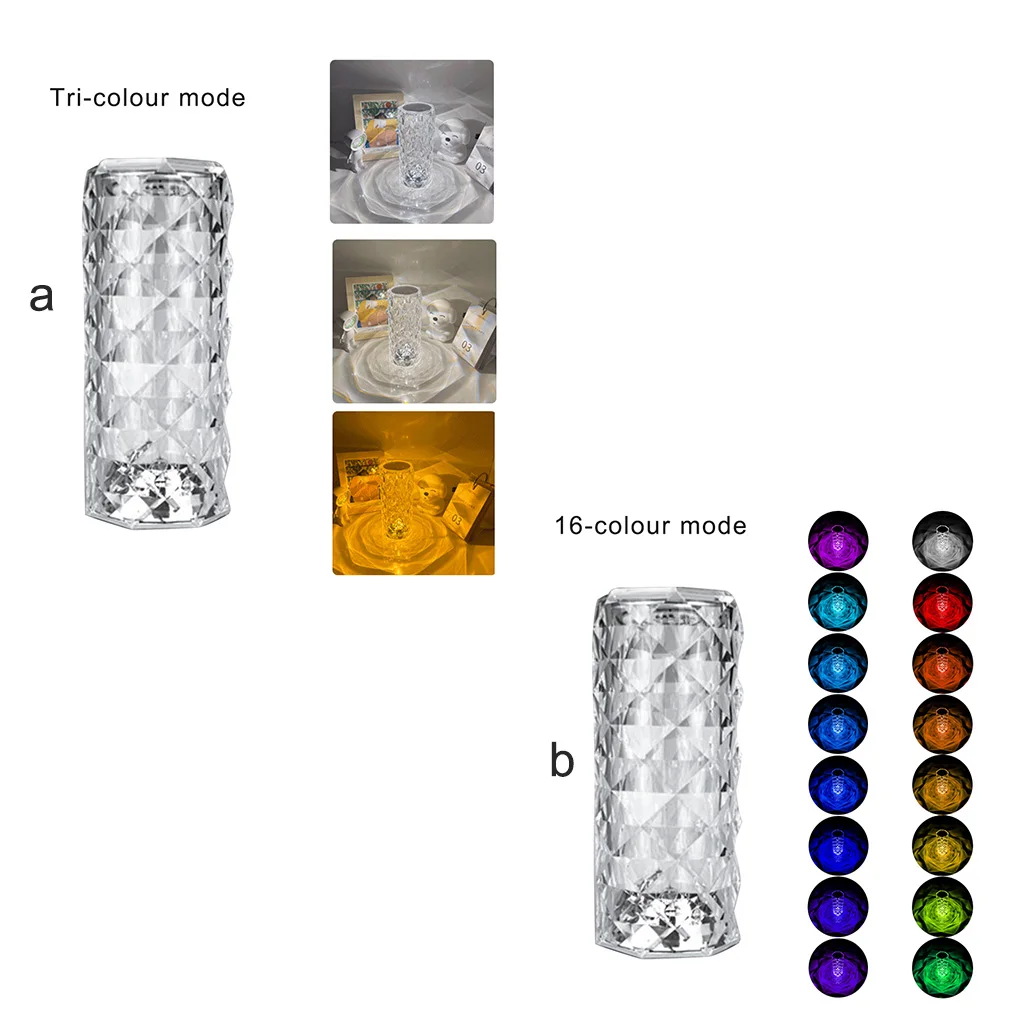

Хрустальная настольная лампа для гостиной с USB, ночник, светодиодный ночник, украшение, домашний декор, светильник, 3 цвета, тип 1