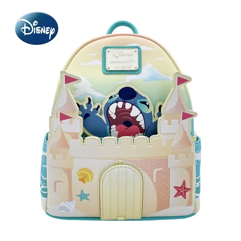 Disney Stitch New Mini Backpack Luxury Brand Original Loungefly Backpack 3D Cartoon Fashion Children's School Bag High Quality
