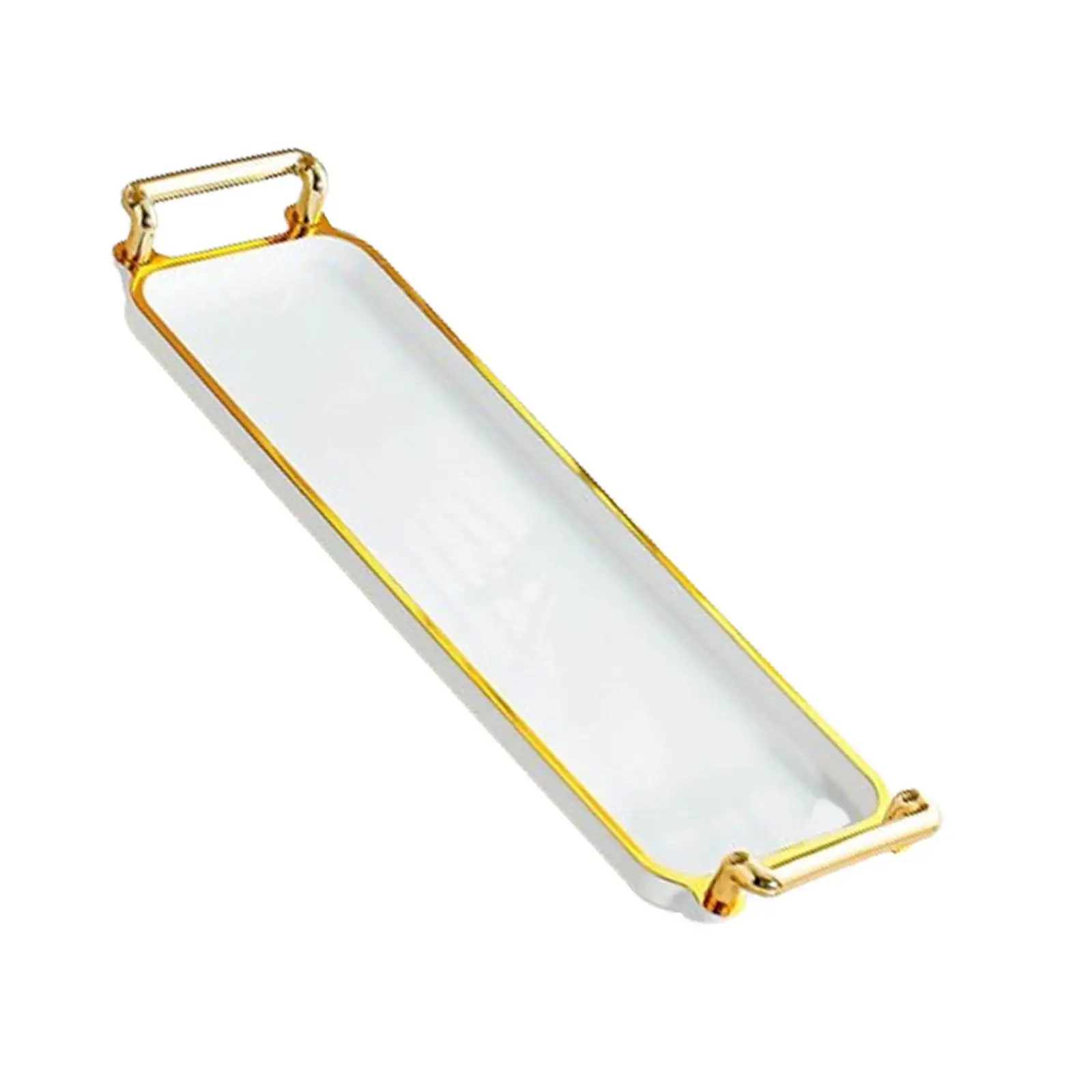 Сервировочный поднос с фруктами золотой обод декоративный журнальный столик для