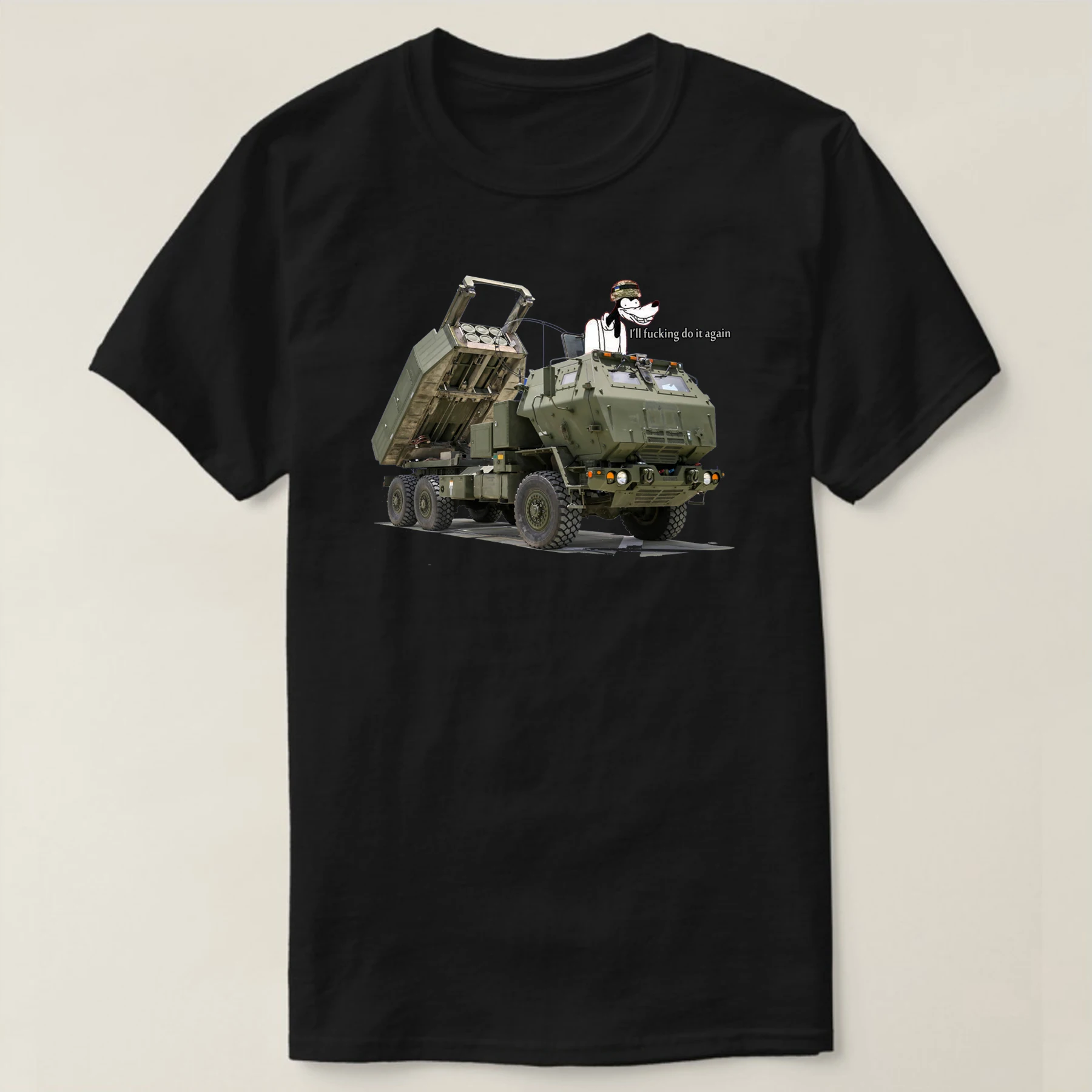 

Ukraine HIMARS M142 High Mobility Artillery Rocket System T Shirt New 100% Cotton Short Sleeve O-Neck T-shirt Casual Mens Top