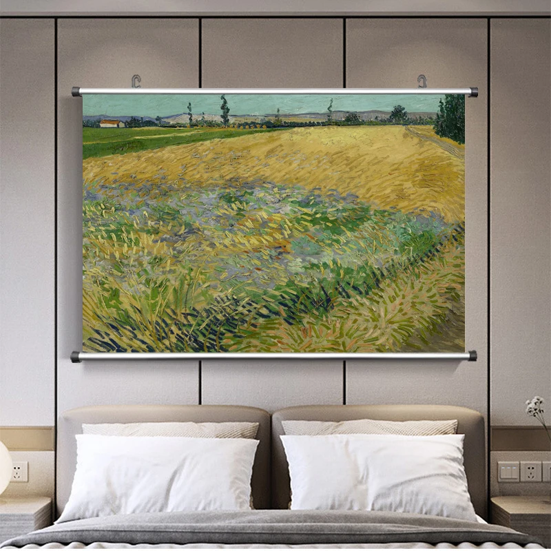 Рисунок на холсте Звездная ночь над Роном Винсент Ван Гог Пшеничное поле с