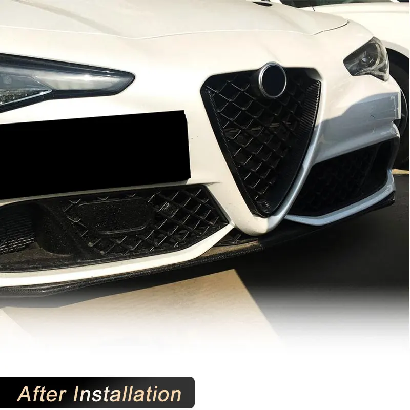 Передняя решетка V-образного щита автомобиля каркас Prepreg Dry Carbon для Alfa Romeo Giulia Sport
