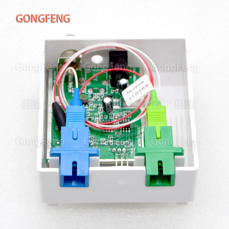 1pcs New FTTH CATV Mini Node Optical Receiver Single Fiber With WDM Inch RF Head Output Communication Equipment Wholesale