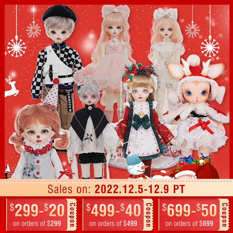 BJD кукла 1/6 1/4 Рождественский подарок $69 $79 $99 полимерные игрушки различные стили